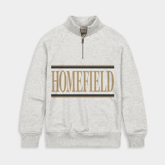 Homefield Other - Homefield Vintage-Inspired '90s Quarter Zip 1/4 half sweatshirt beige fleece